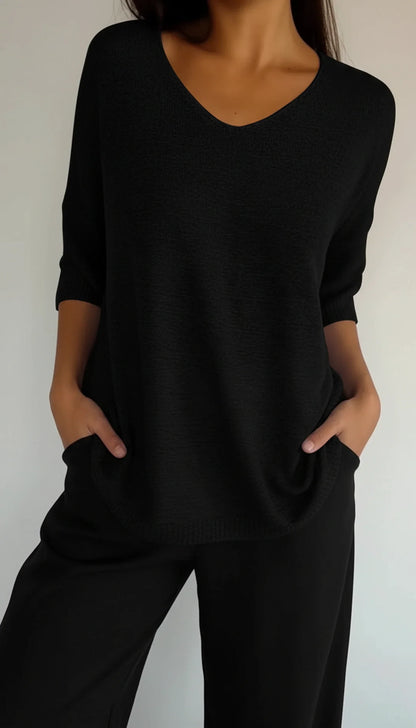 Comfortable V Neck Women's Top