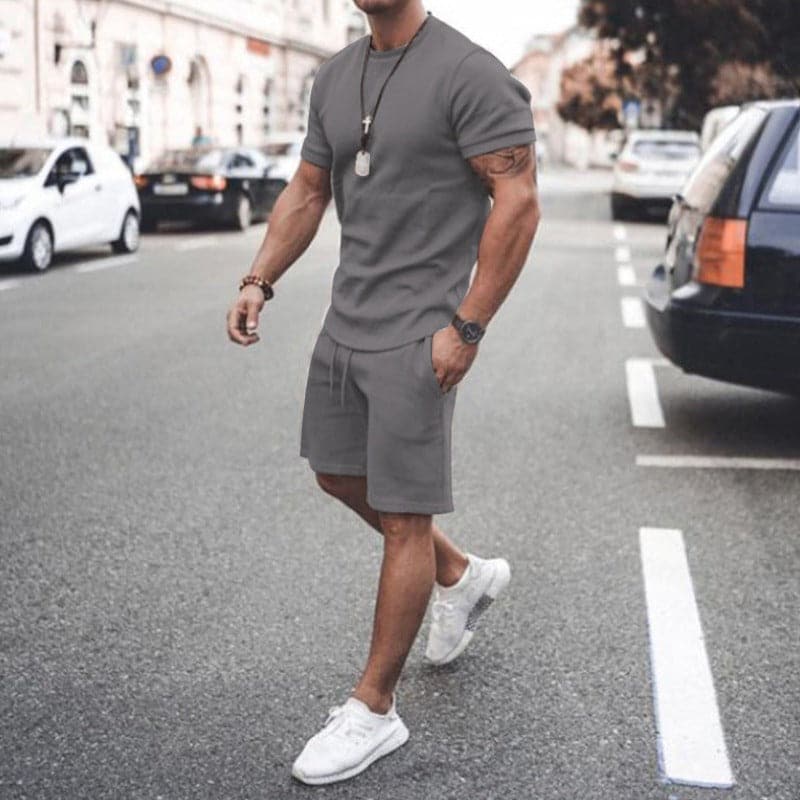Men's Soft Cotton T-Shirt and Shorts Set