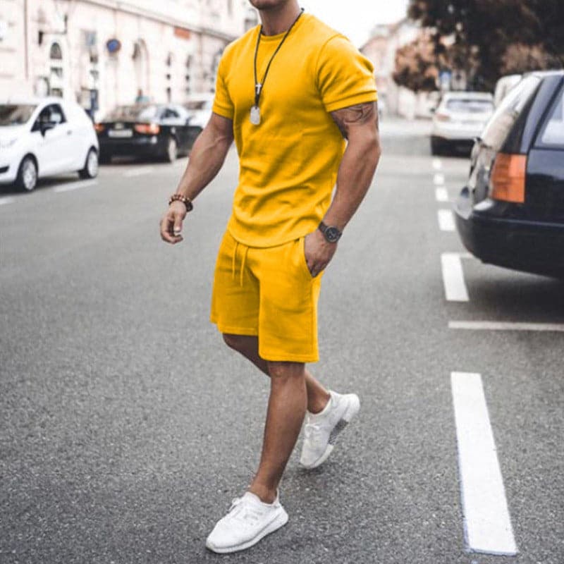 Men's Soft Cotton T-Shirt and Shorts Set