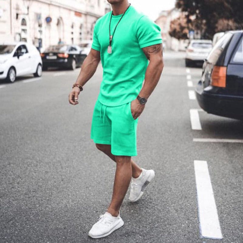 Men's Soft Cotton T-Shirt and Shorts Set