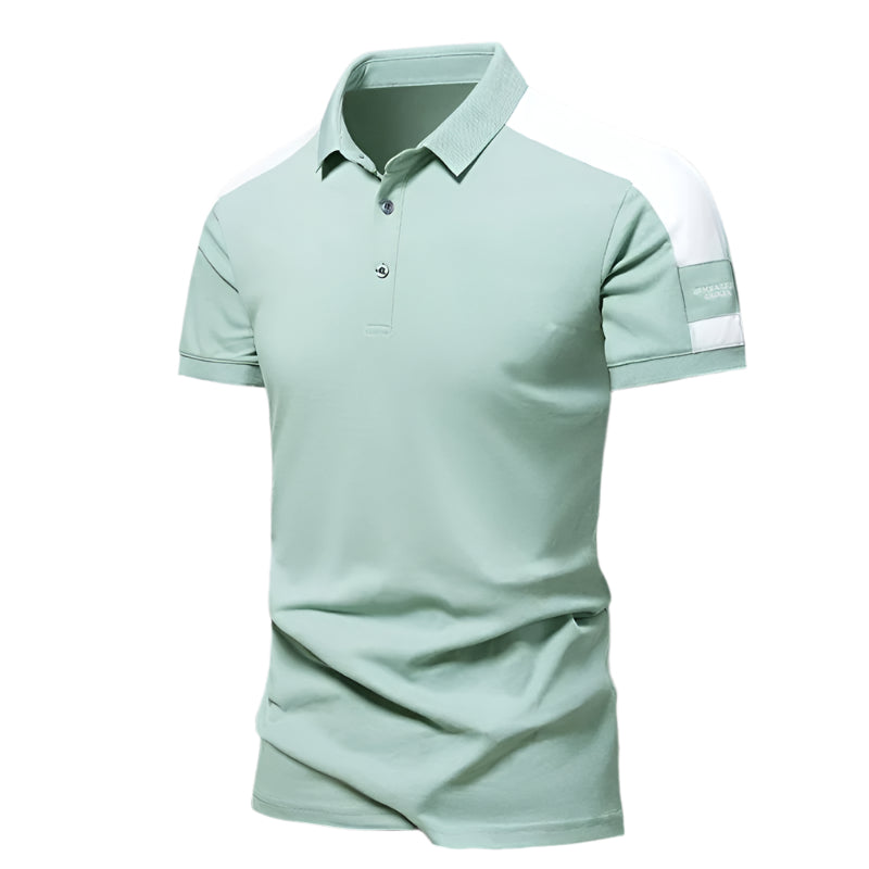 Men's Slim Fit Polo Shirt - Lightweight Short Sleeve Tee - Nocini