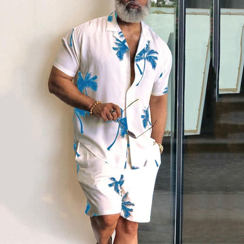 Casual Summer Shirt and Shorts Set for Men