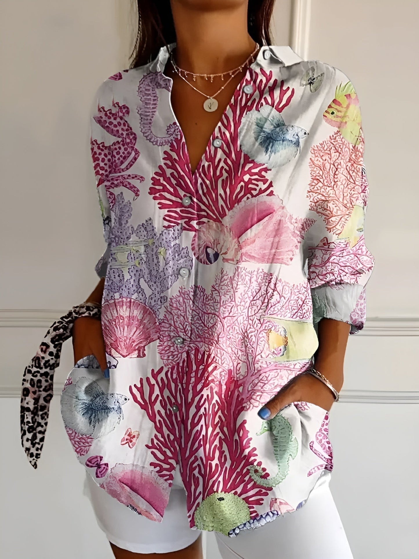 Ladies Classic Long Sleeve Dress Shirt