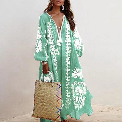 Comfortable Embroidered Maxi Dress for Women