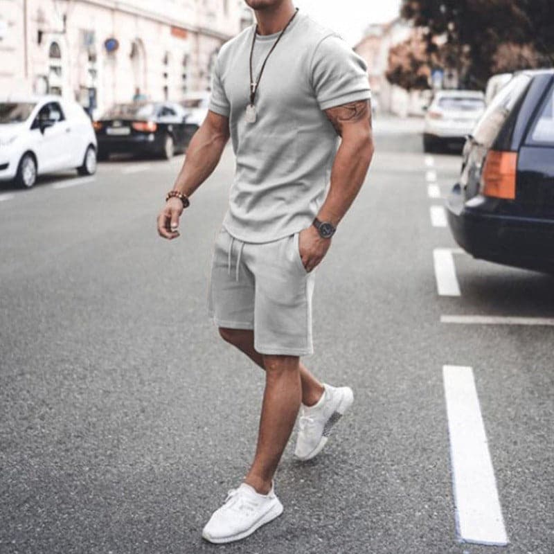 Men's Soft Cotton T-Shirt and Shorts Set