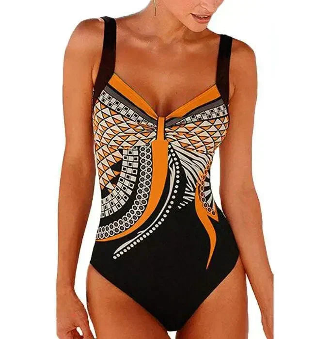 Stylish Floral Beach Swimsuit