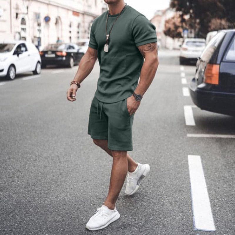 Men's Soft Cotton T-Shirt and Shorts Set