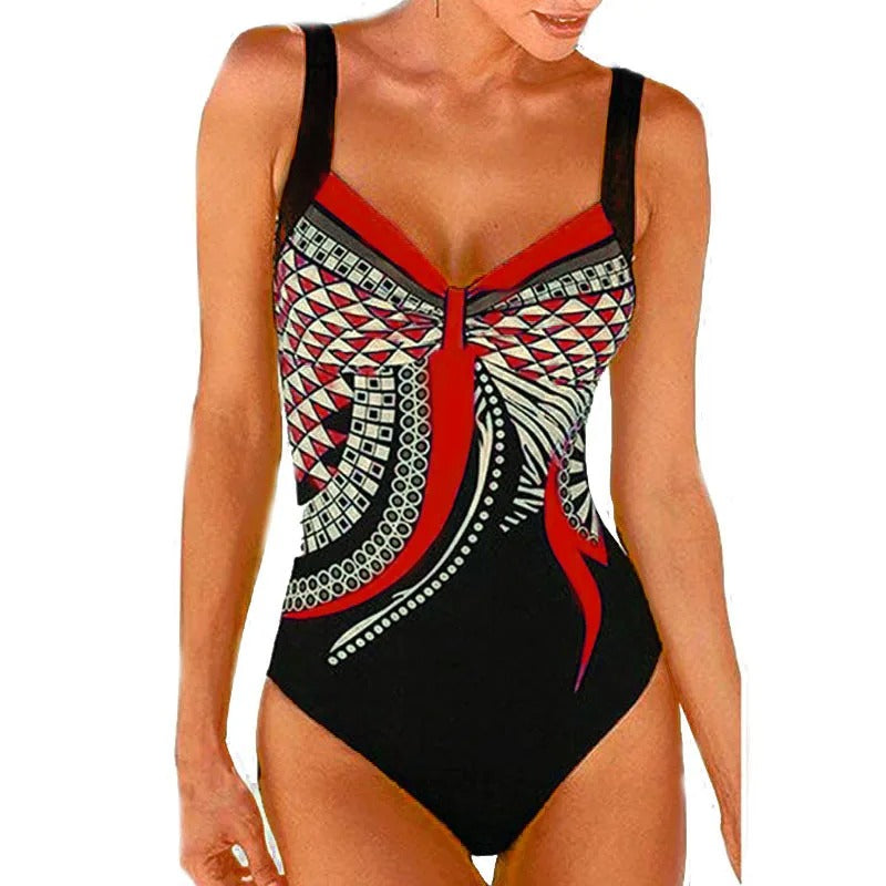 Stylish Floral Beach Swimsuit - Olytrend