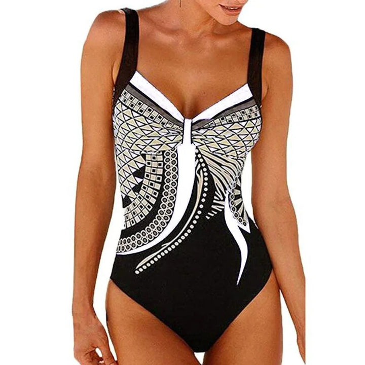 Slimming Patterned Beach Swimsuit