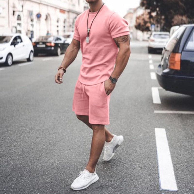Men's Soft Cotton T-Shirt and Shorts Set