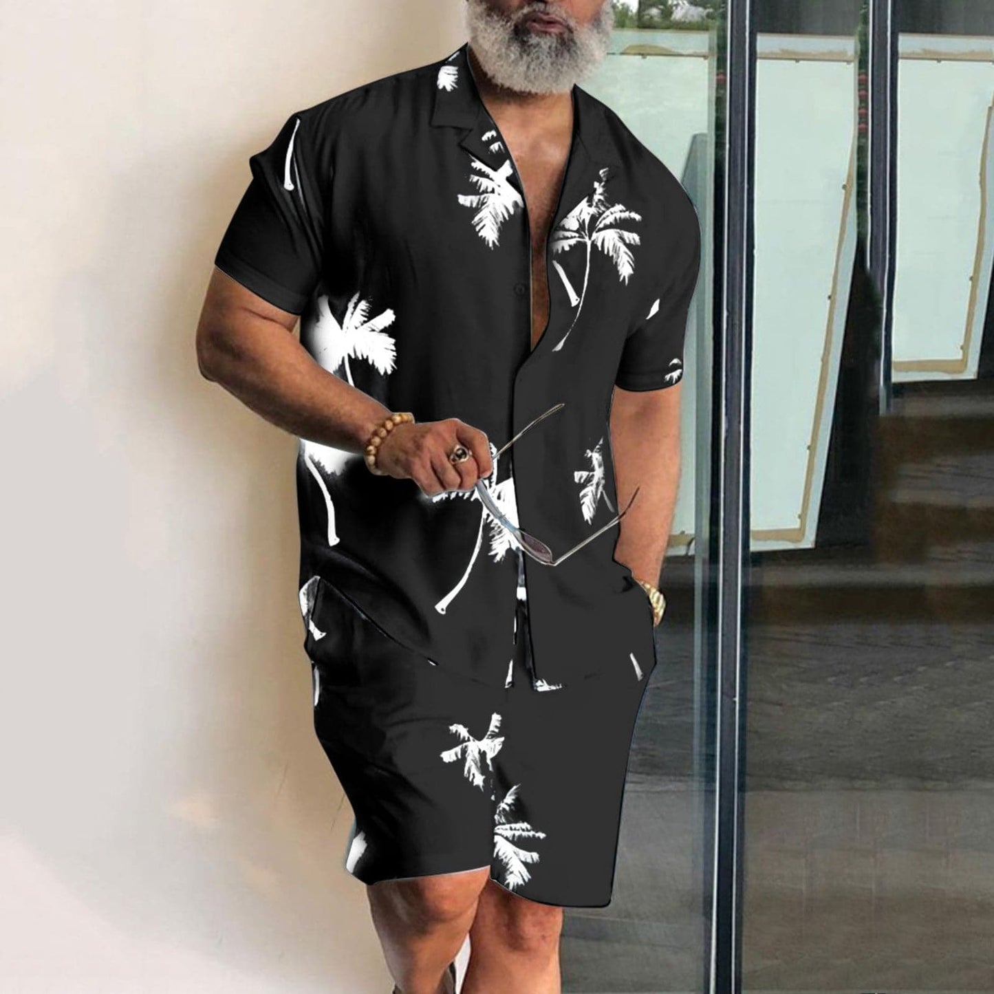 Casual Summer Shirt and Shorts Set for Men