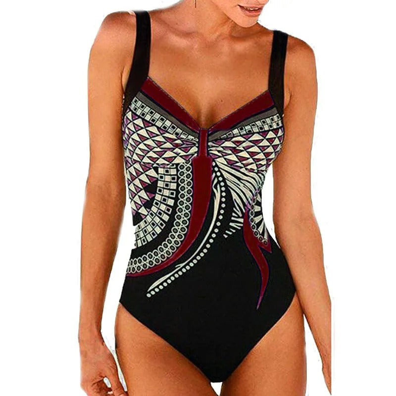 Stylish Floral Beach Swimsuit
