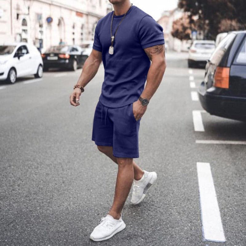 Men's Soft Cotton T-Shirt and Shorts Set