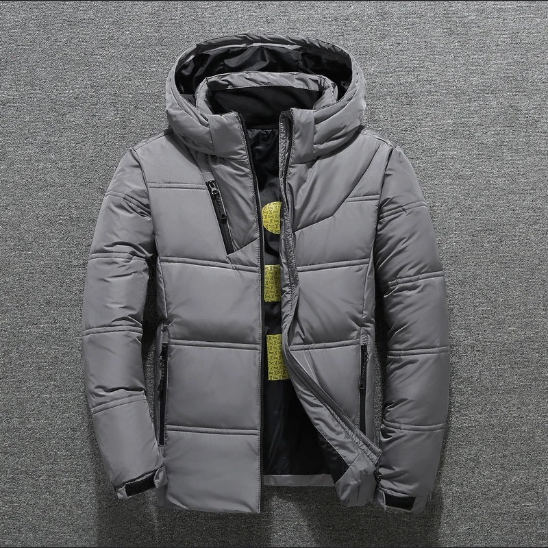 Warm Men's Quilted Down Puffer Coat