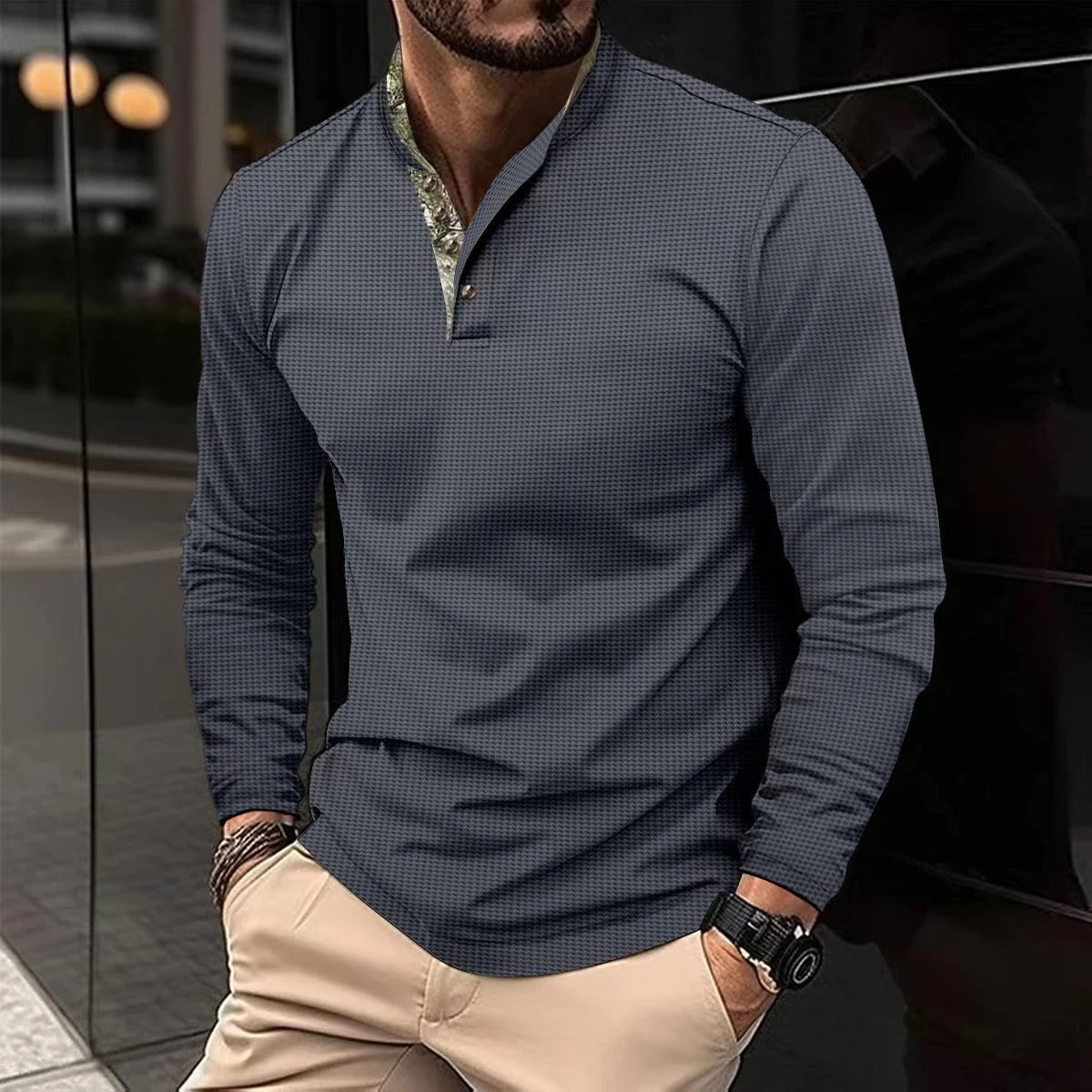 Classic Men's Long Sleeve Golf Shirt