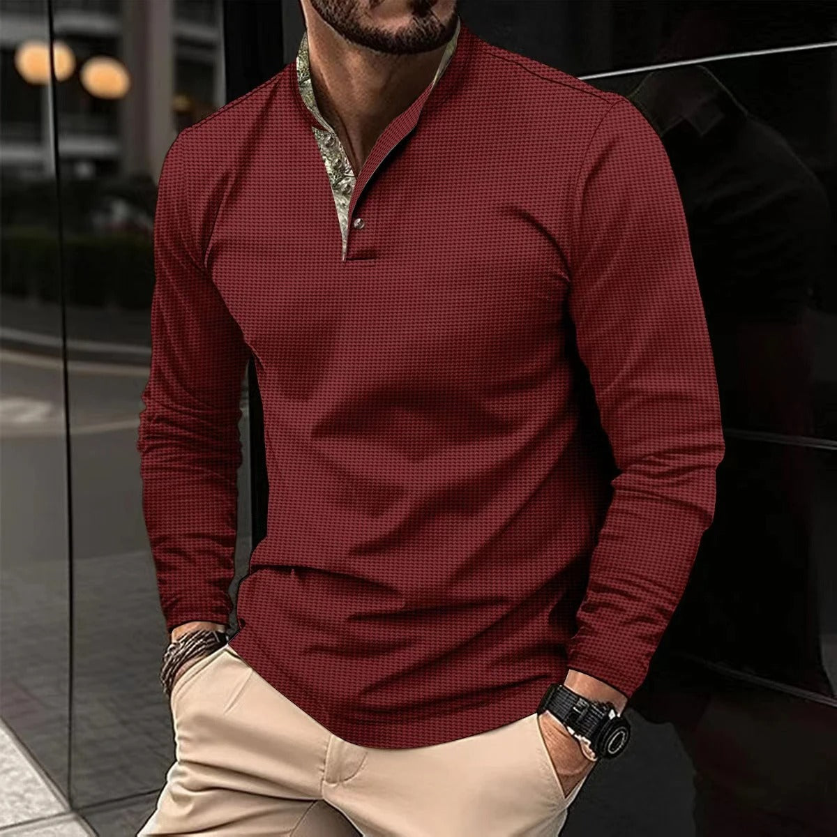 Classic Men's Long Sleeve Golf Shirt