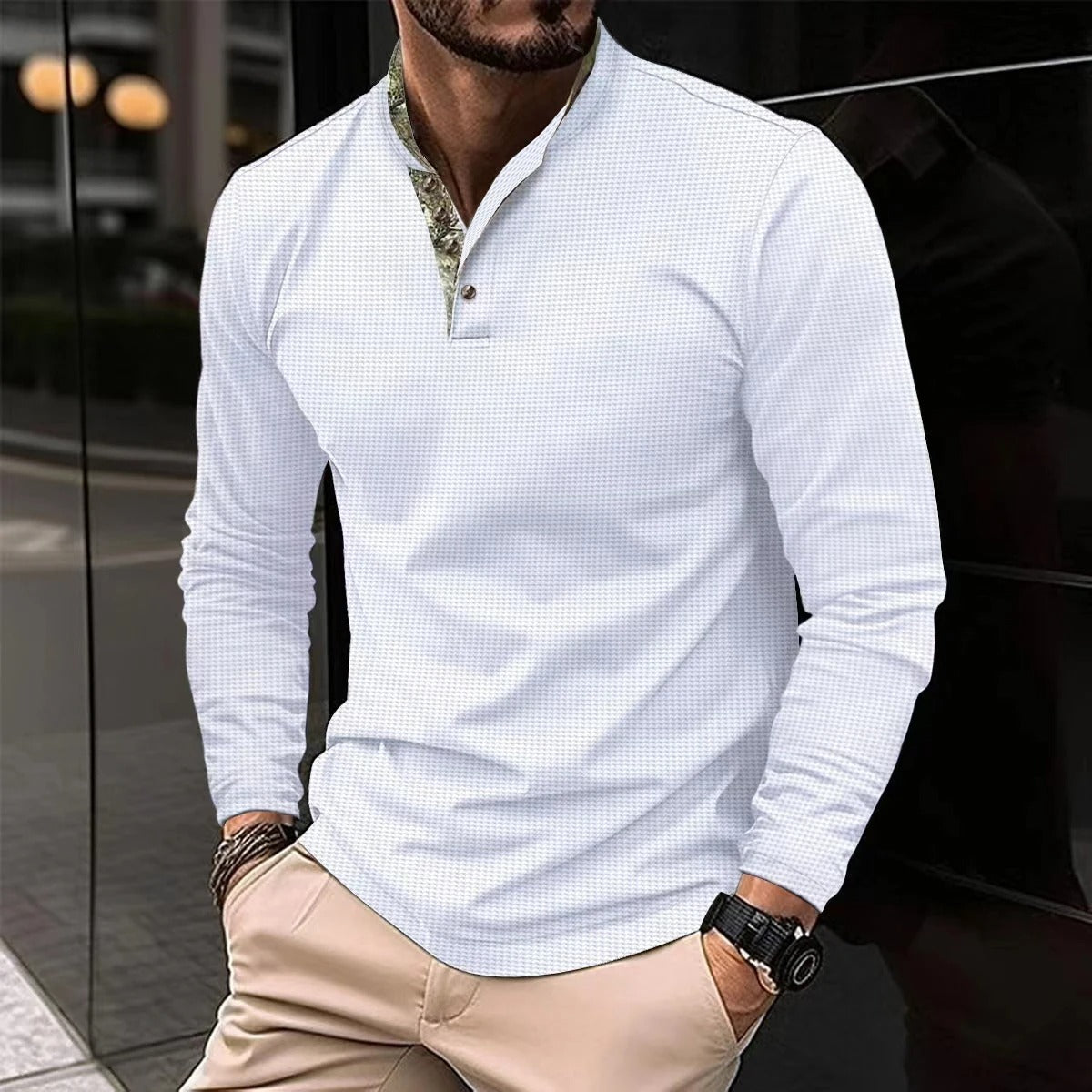 Classic Men's Long Sleeve Golf Shirt