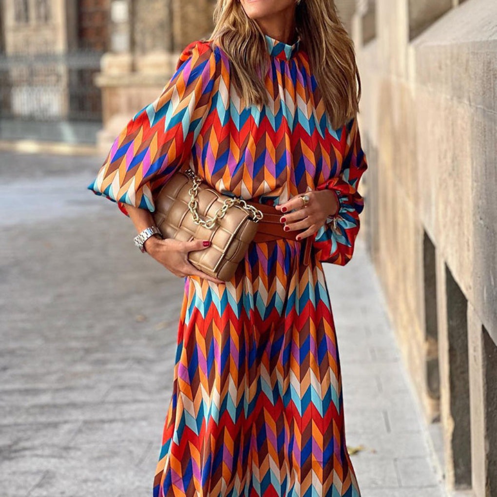 Colorful Ladies Floral Maxi Dress - Olytrend
