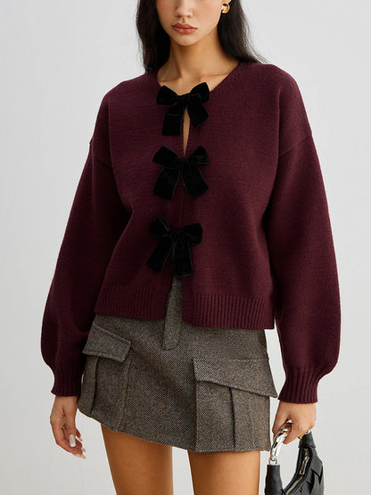 Soft Ruffle Lantern Sleeve Sweater