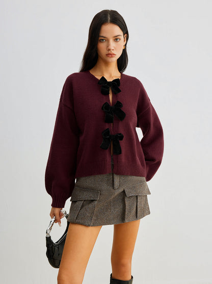 Soft Ruffle Lantern Sleeve Sweater