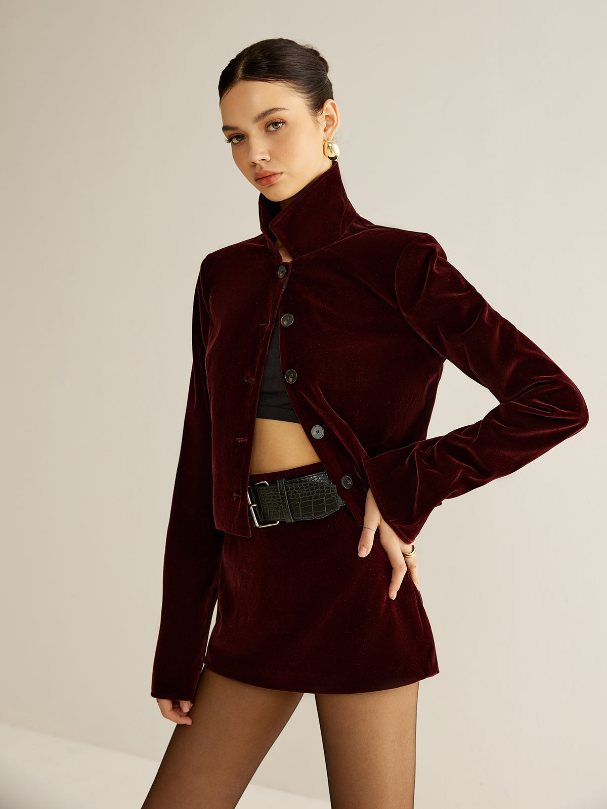 Soft Collar Mini Jacket