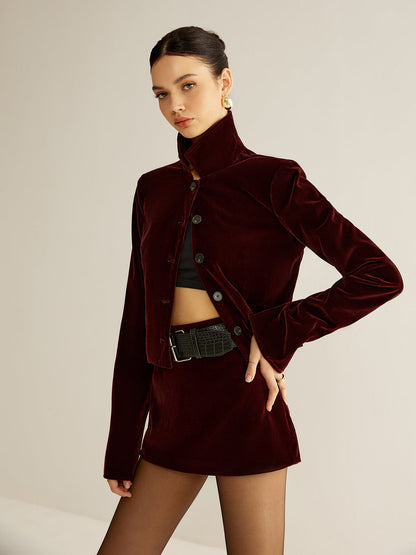 Soft Collar Mini Jacket