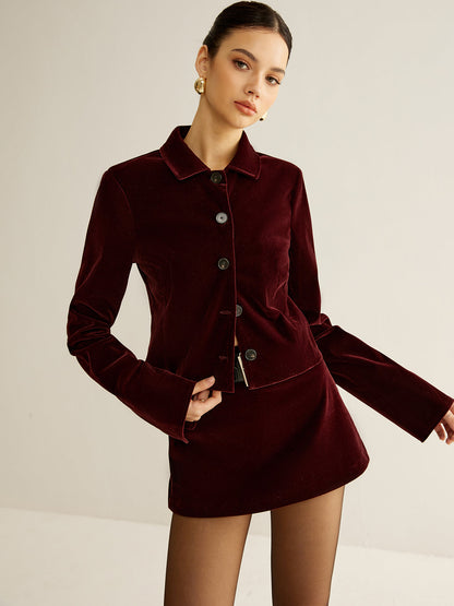 Soft Collar Mini Jacket - Pexav