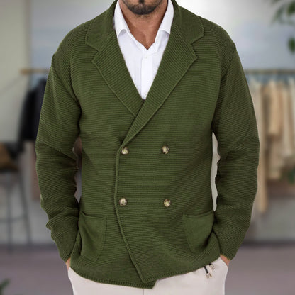 Classic Double Button Cardigan Sweater