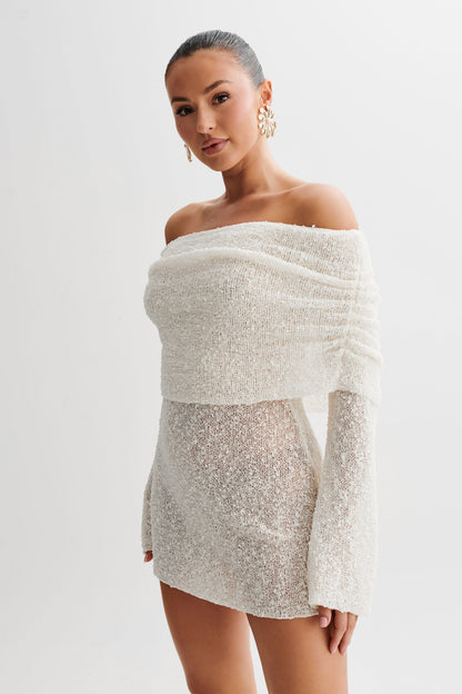 Chic Women's Tight Fit Cold Shoulder Dress - Olytrend