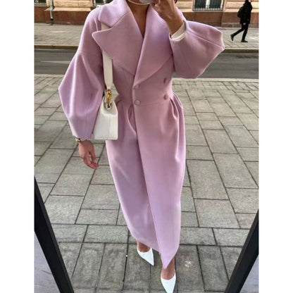 Classic Double Breasted Women's Long Coat