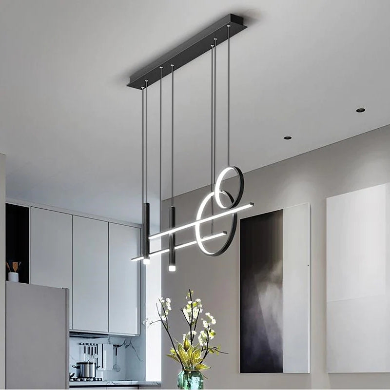 Versatile LED Pendant Light - LumoSphere-Black-3 Colors-Nora Luxe