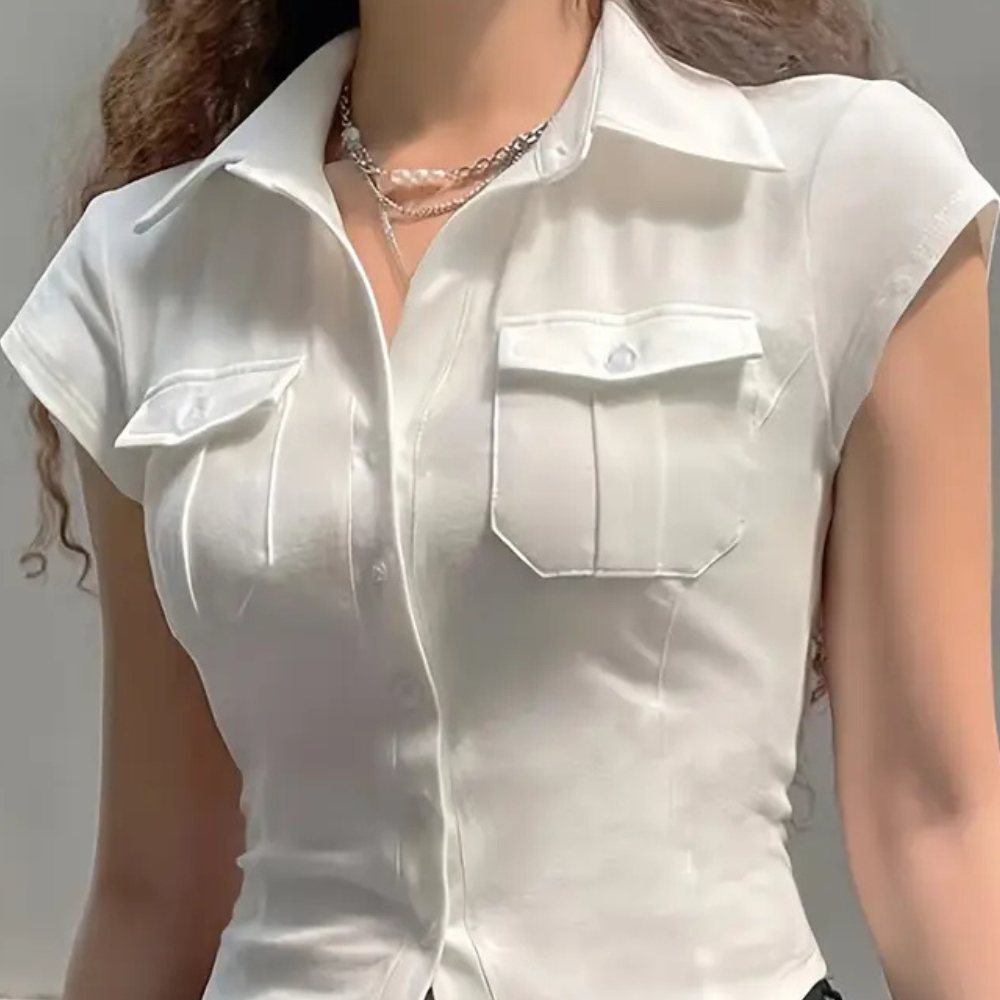 Versatile White Ladies Blouse - Nova-XS-Nora Luxe