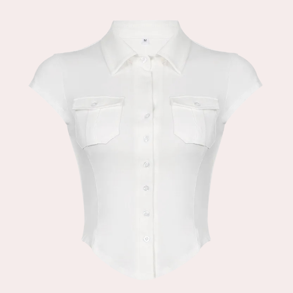 Versatile White Ladies Blouse - Nova-XS-Nora Luxe