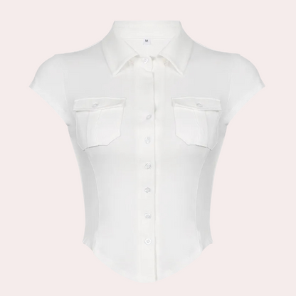 Versatile White Ladies Blouse - Nova-XS-Nora Luxe