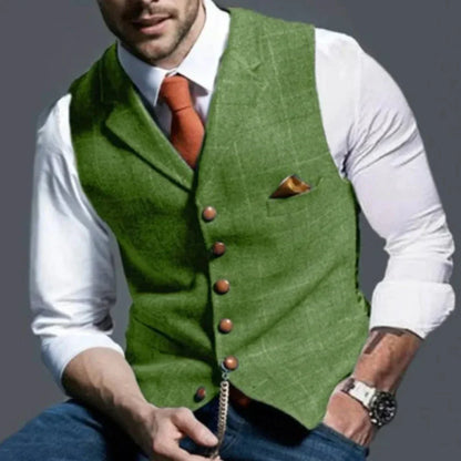 Traditional Mens Waistcoat - Timeless Layered Vest