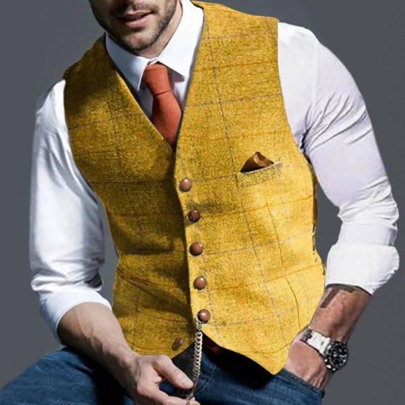 Classic Plaid Vest for Men