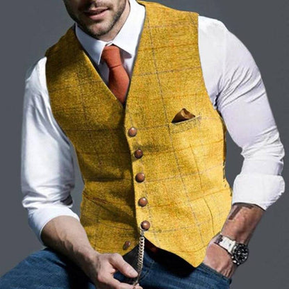 Classic Plaid Vest for Men