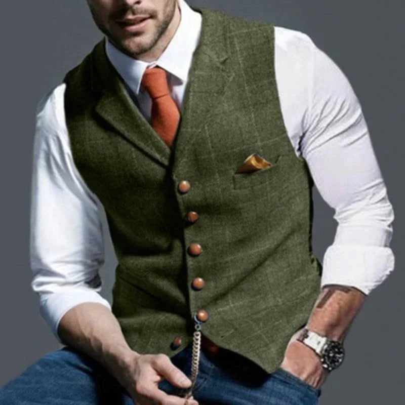 Stylish Men's Checked Vest