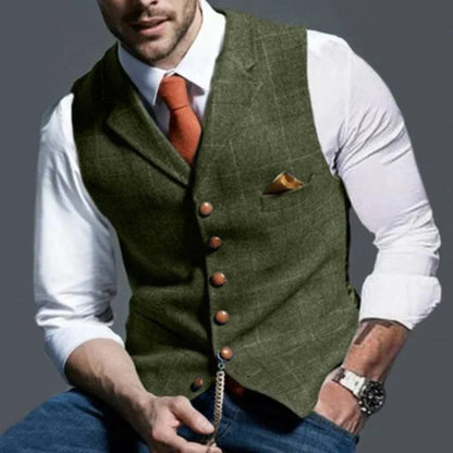 Stylish Men's Checked Vest