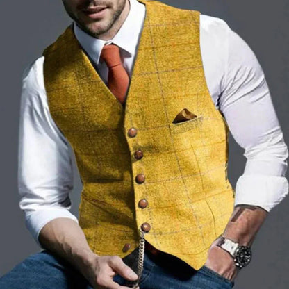 Men's Traditional Vest - Timeless Layered Waistcoat