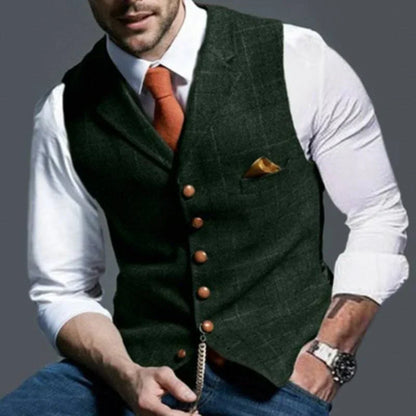 Stylish Men's Checked Vest