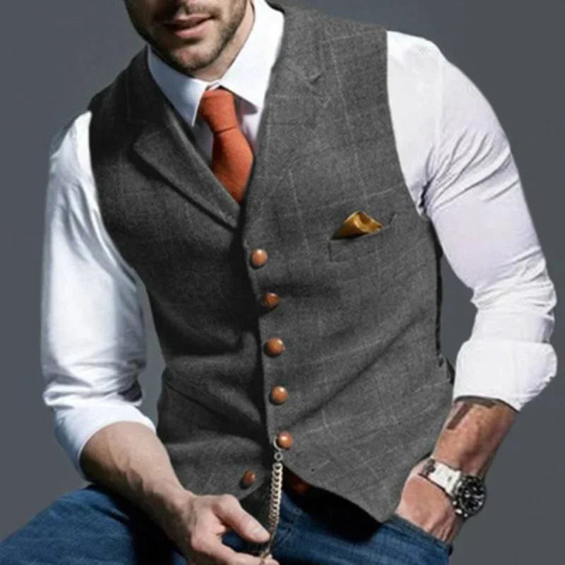 Classic Plaid Vest for Men
