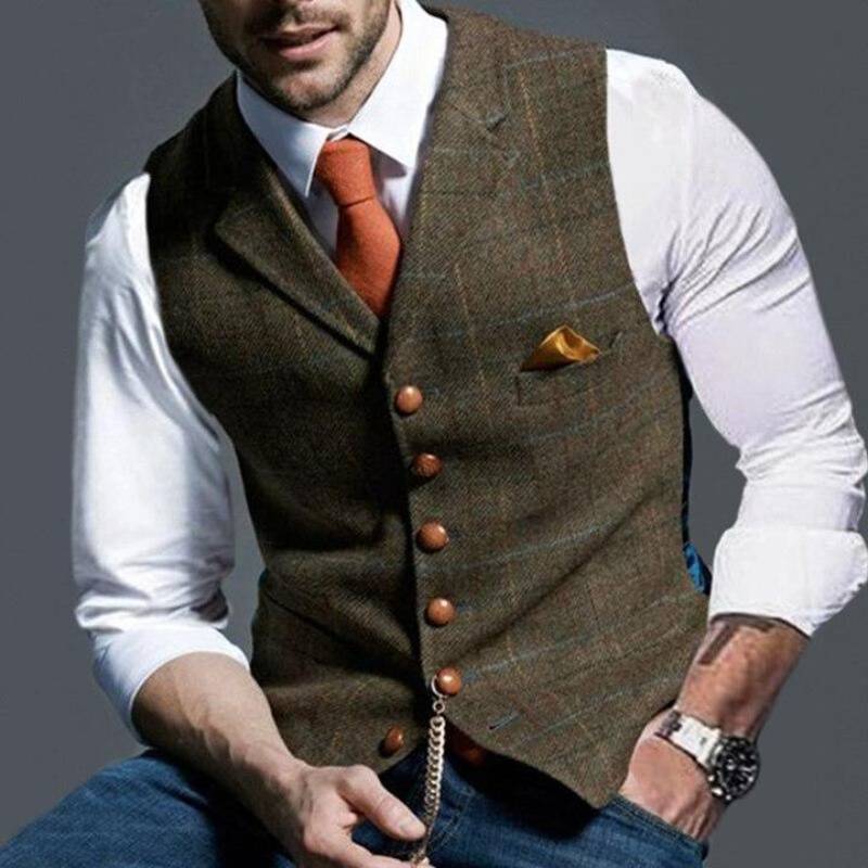 Classic Plaid Vest for Men