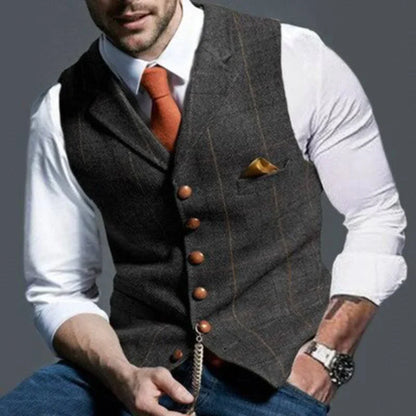 Stylish Men's Checked Vest