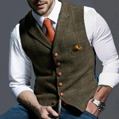 Men's Traditional Vest - Timeless Layered Waistcoat