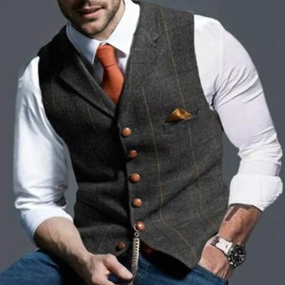 Traditional Mens Waistcoat - Timeless Layered Vest
