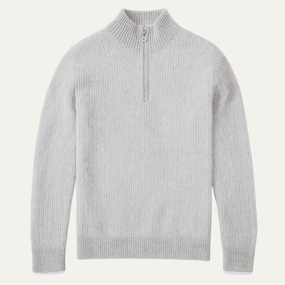 Warm Men's Cashmere Quarter Zip Knit Sweater - Nocini