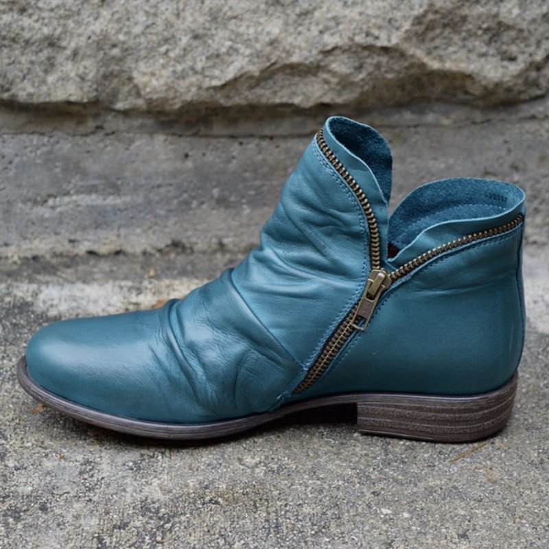 Ladies High Heel Ankle Boots with Side Zips