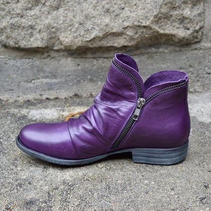 Ladies High Heel Ankle Boots with Side Zips