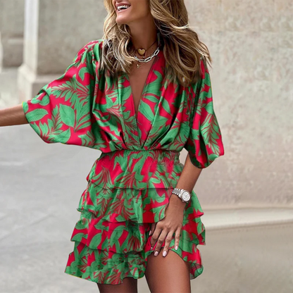 Vibrant Mini Dress - Sophie-Green-S-Nora Luxe